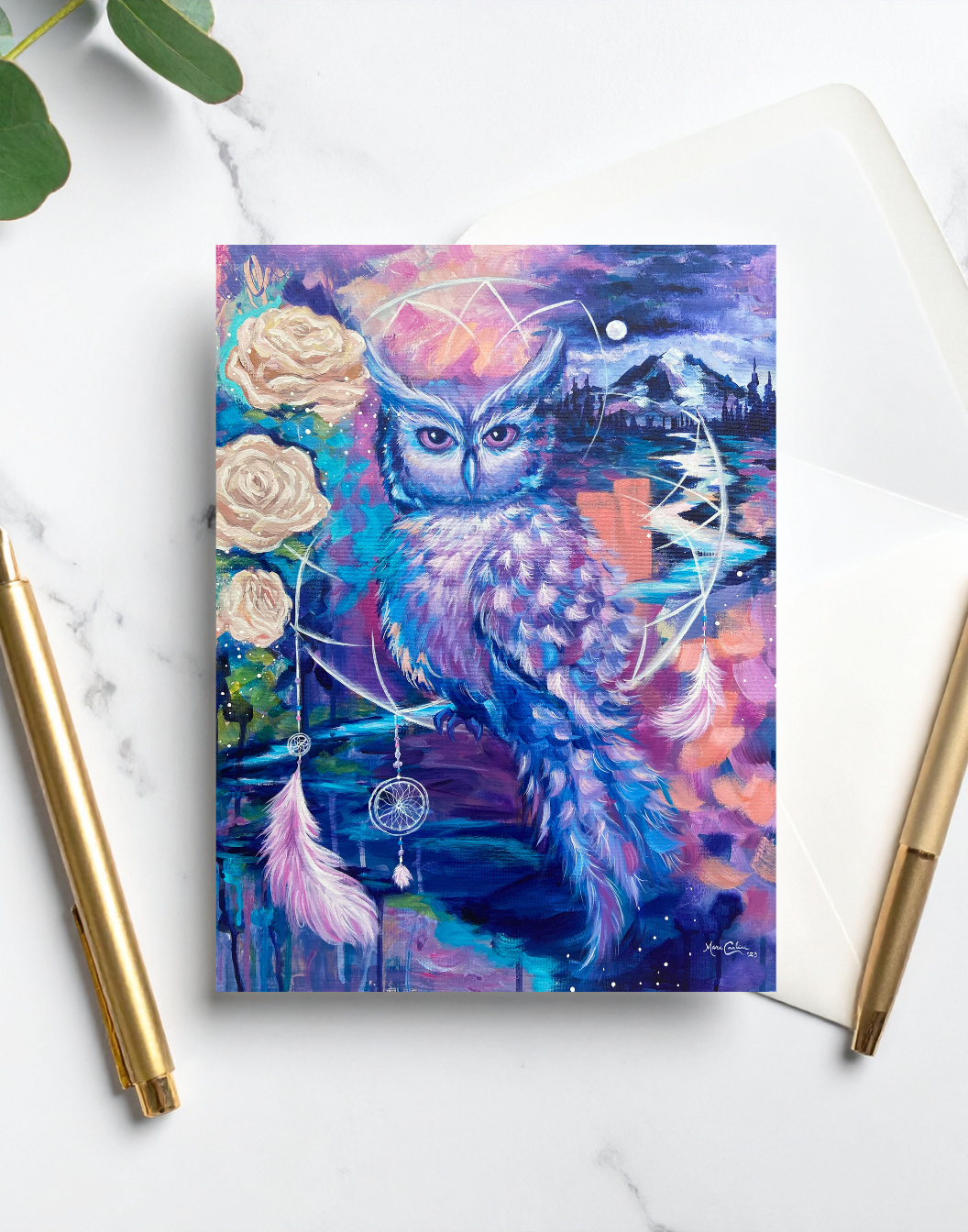 Dreamcatcher Owl - Greeting Card